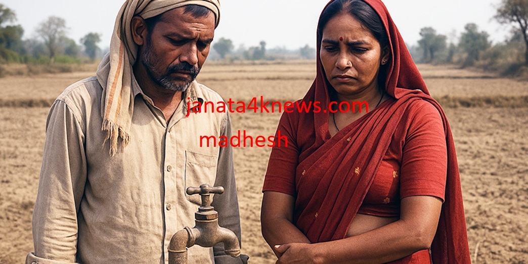 रोपाइँ गर्ने समयमा पानी नपर्दा रोपाइँ नै हुन नसकेको सिँचाइ अभावमा धाँजा फाटेको अवस्थाबिच मधेश